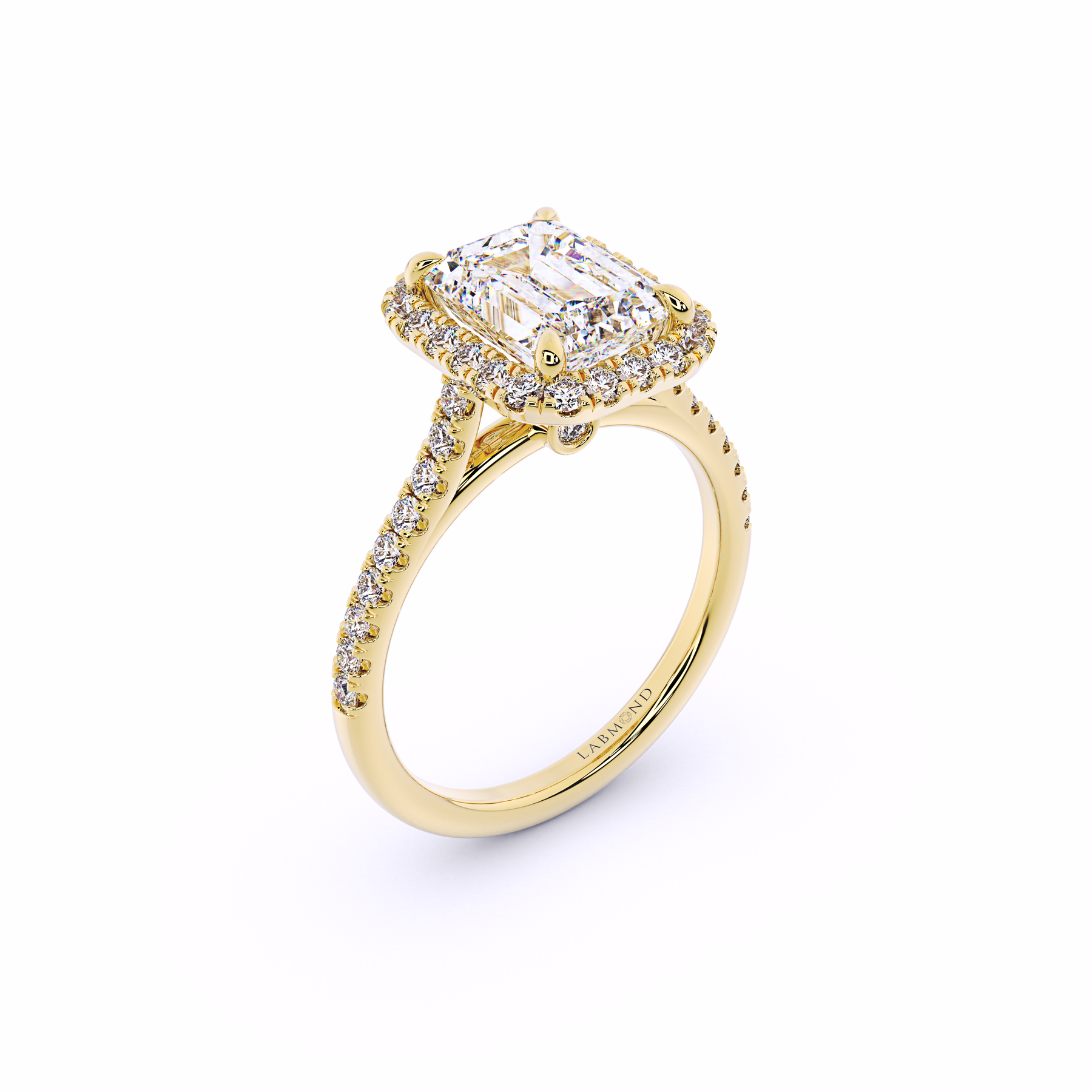 ELEMENT Emerald Halo Engagement Rings