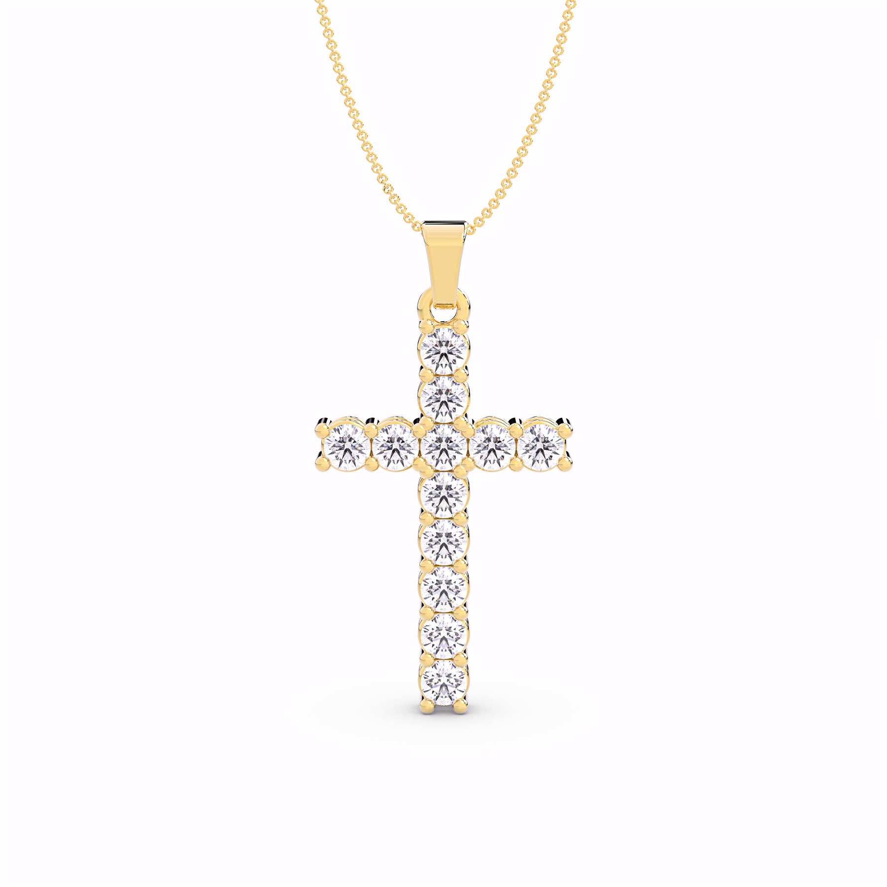 The Trace Diamond Cross Necklace