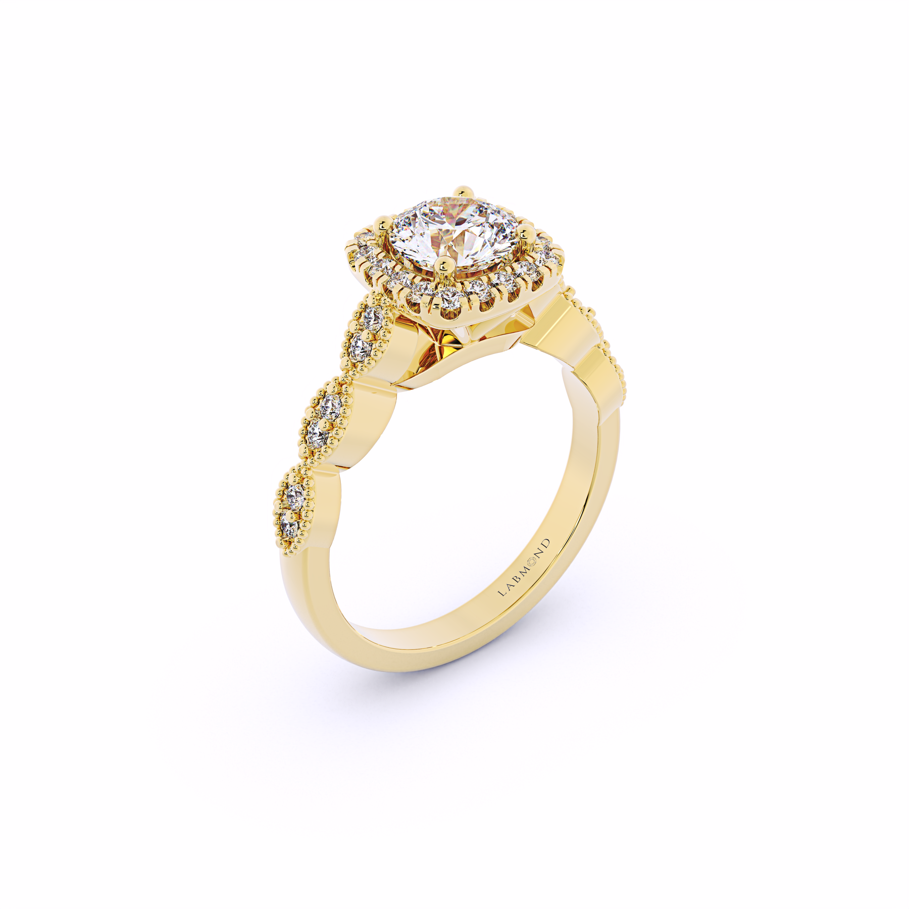 FANTASIA  Marquise Shank Halo Ring