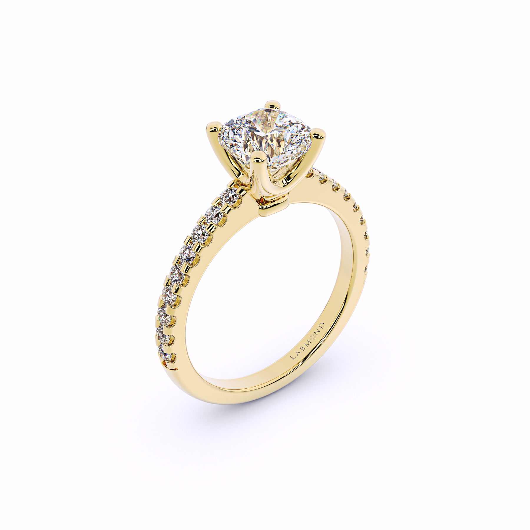 FOREVER YOUNG Cushion Solitaire Diamond Engagement Ring