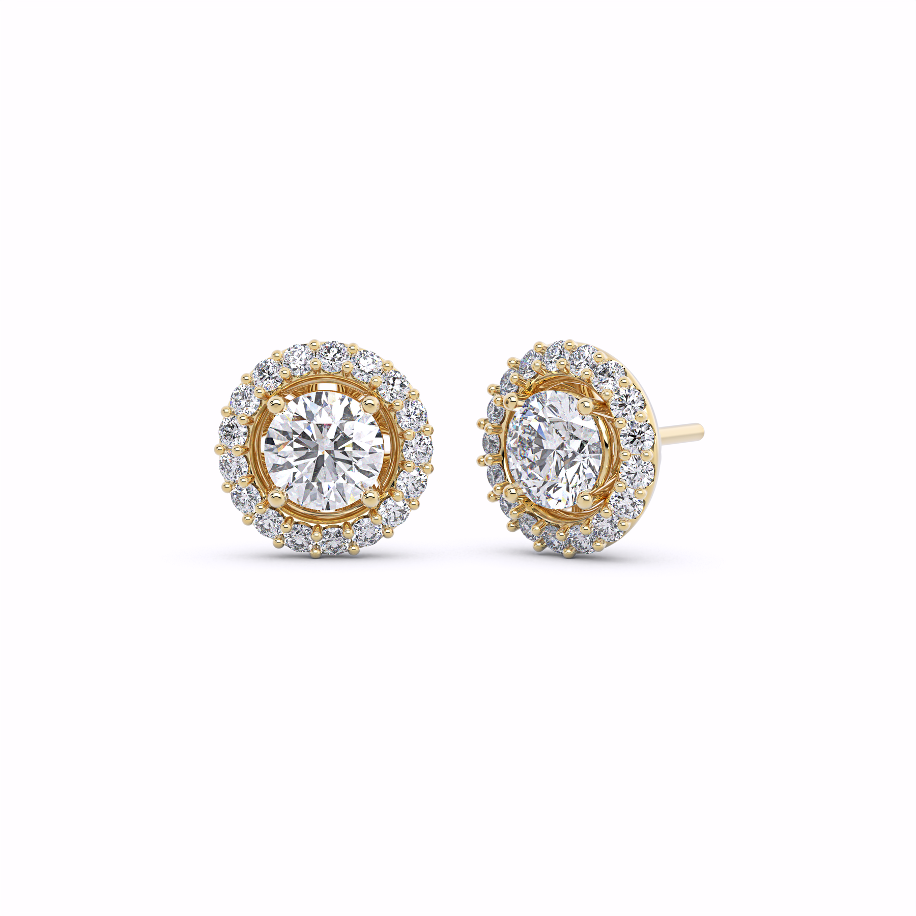LUMINA Halo Lab-Grown Diamond Stud Earrings