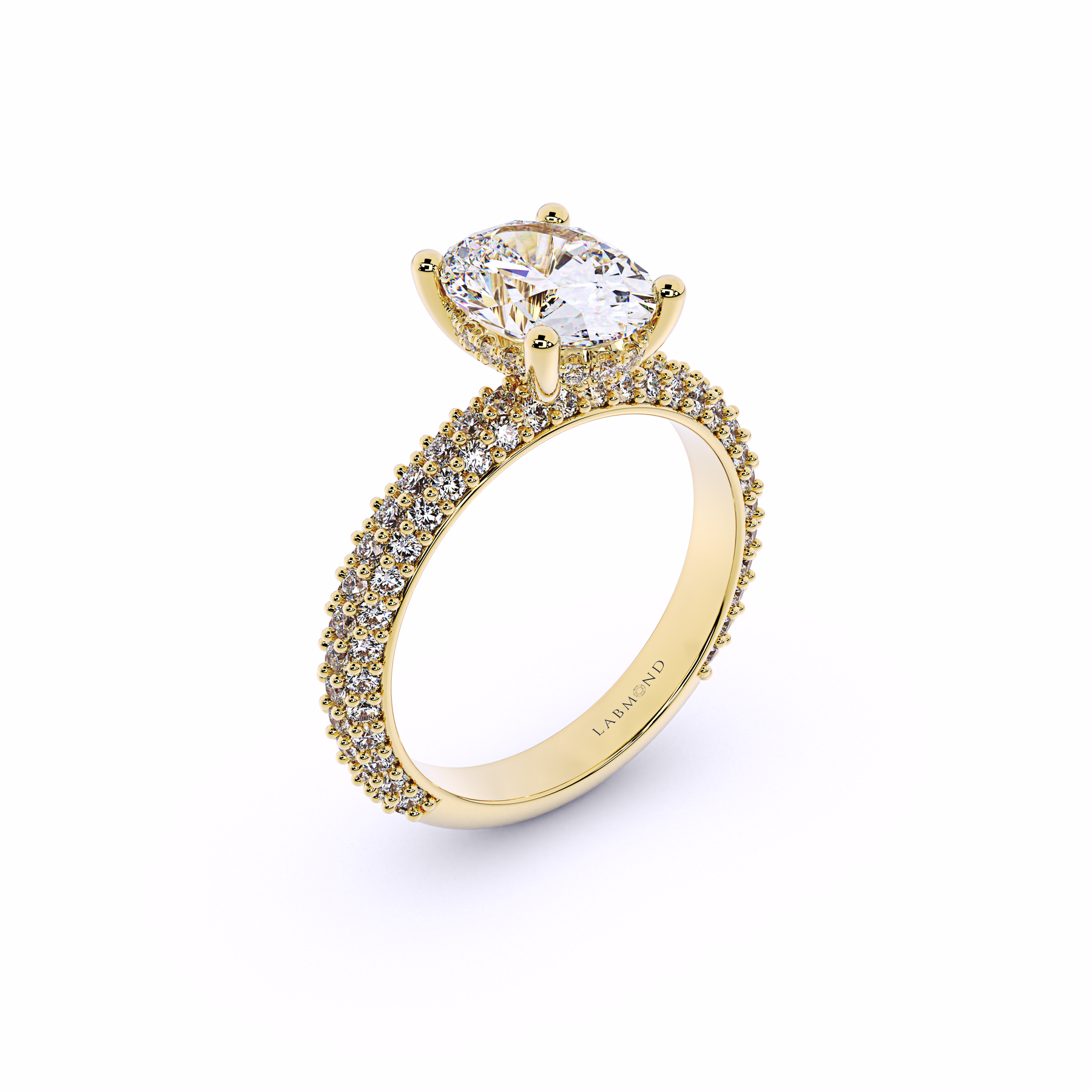 MANGUSTA Oval Solitaire Diamond Engagement Ring