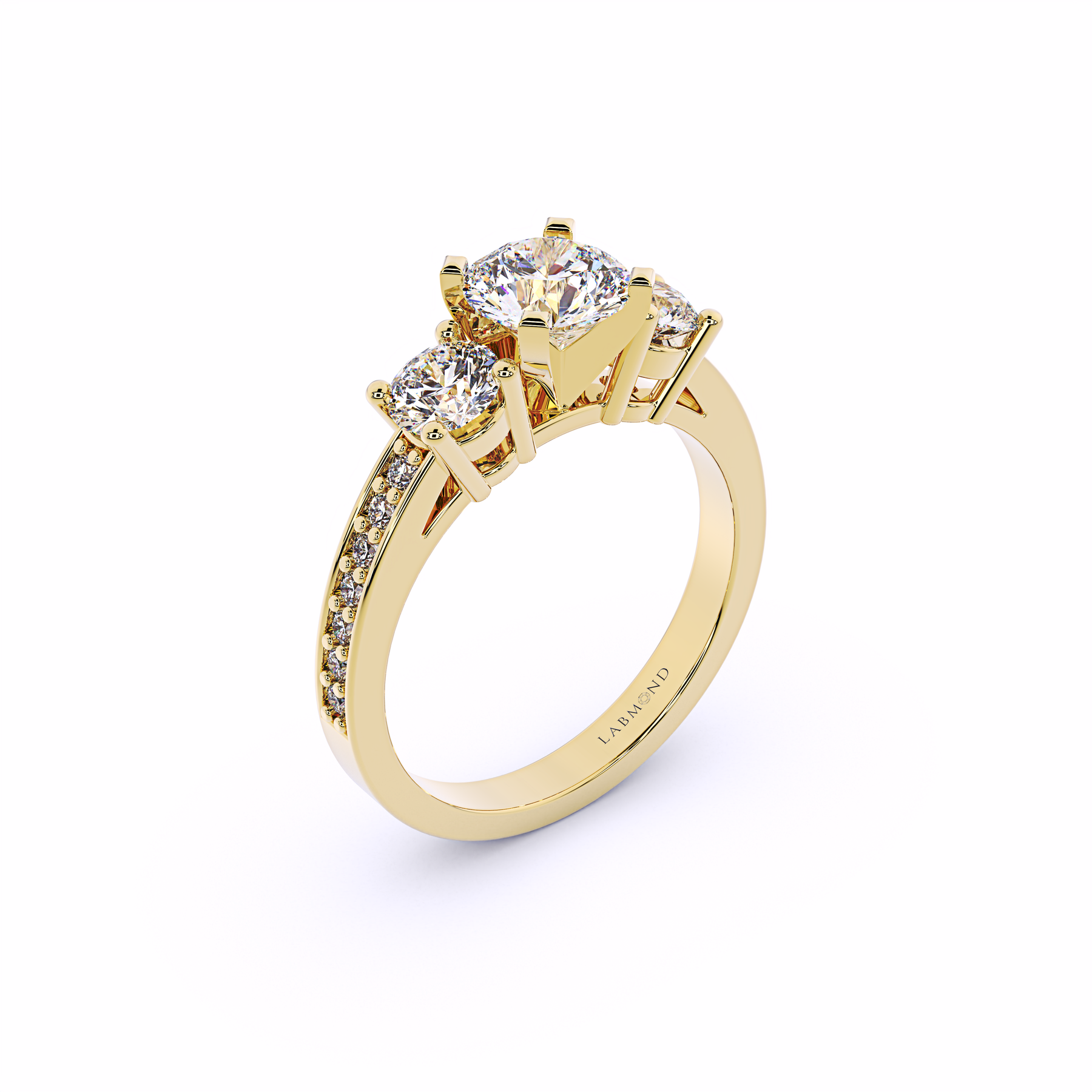 MEGAN Trinity Three Stone Diamond Engagement Ring