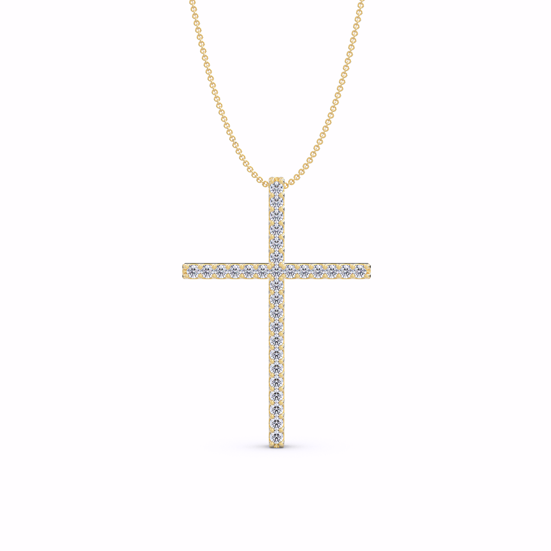The Aurora Diamond Cross Pendant Necklace