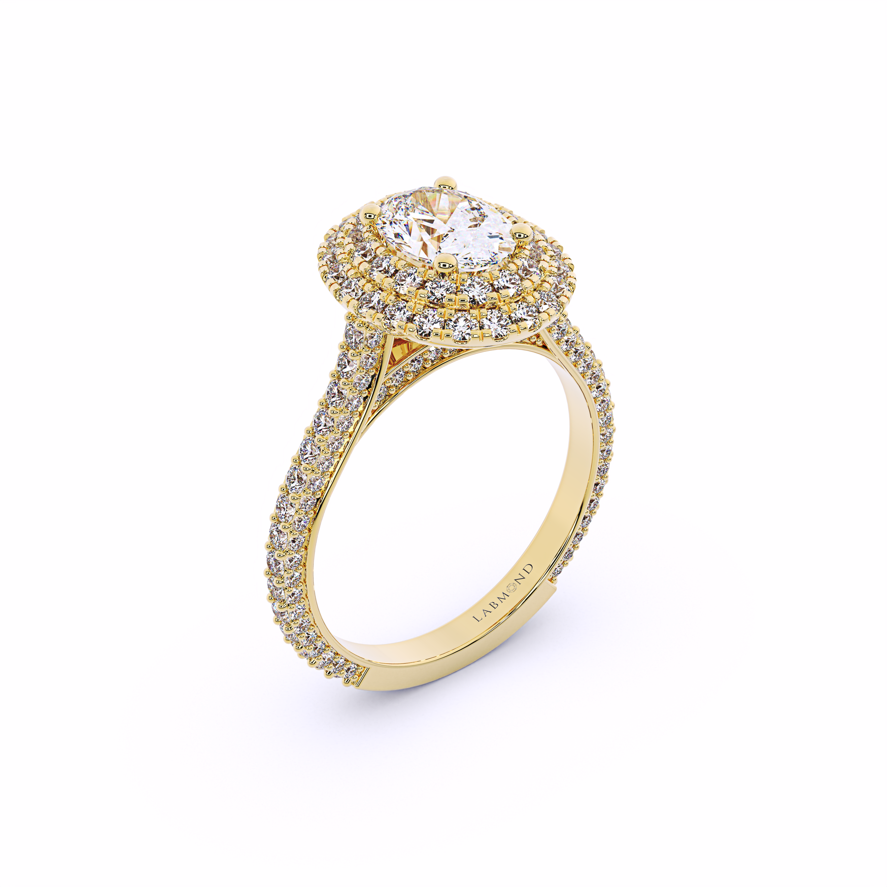 ODYSSEY Oval Double Halo Engagement Ring