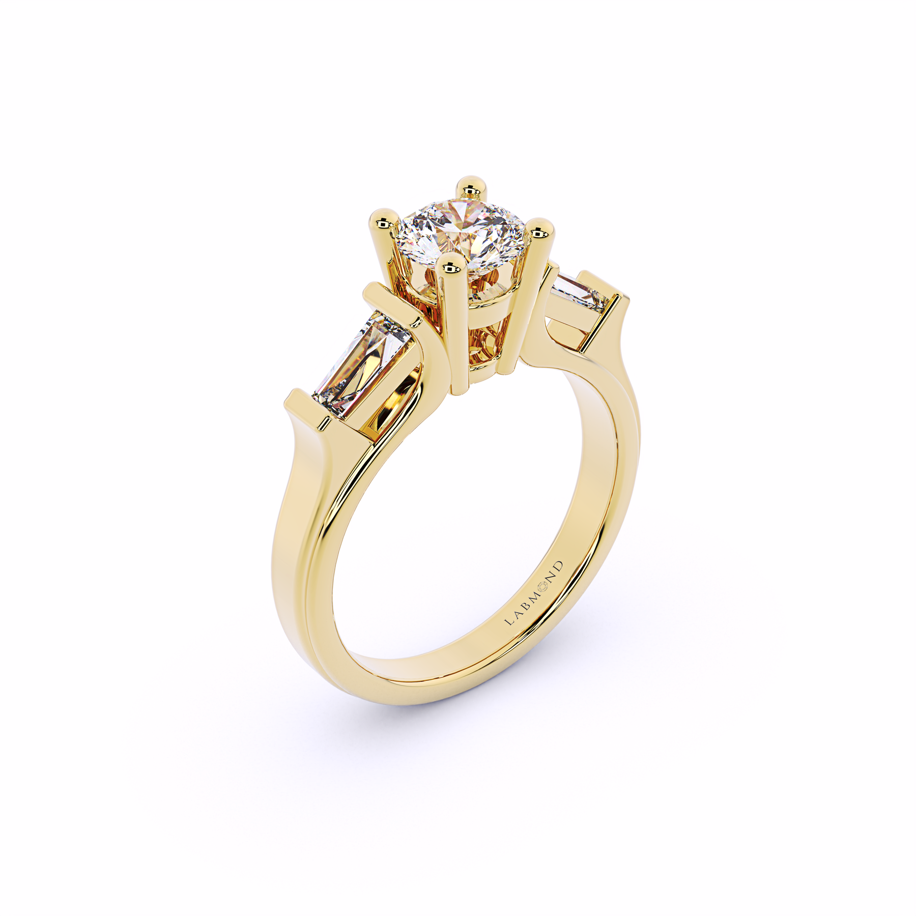ALLURE Tapered Baguette Curved Engagement Ring