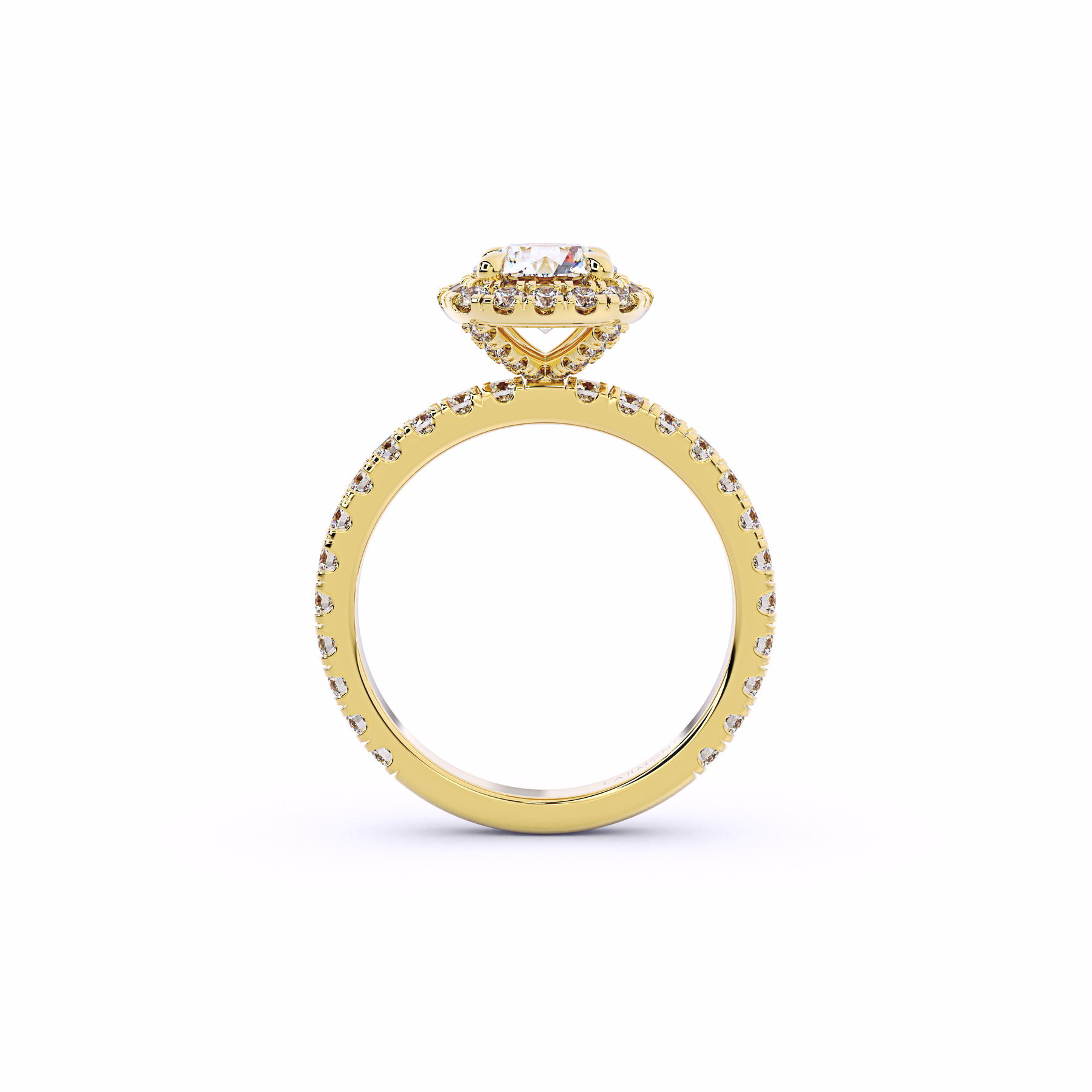 ODYSSEY Thin Round Halo Engagement Ring
