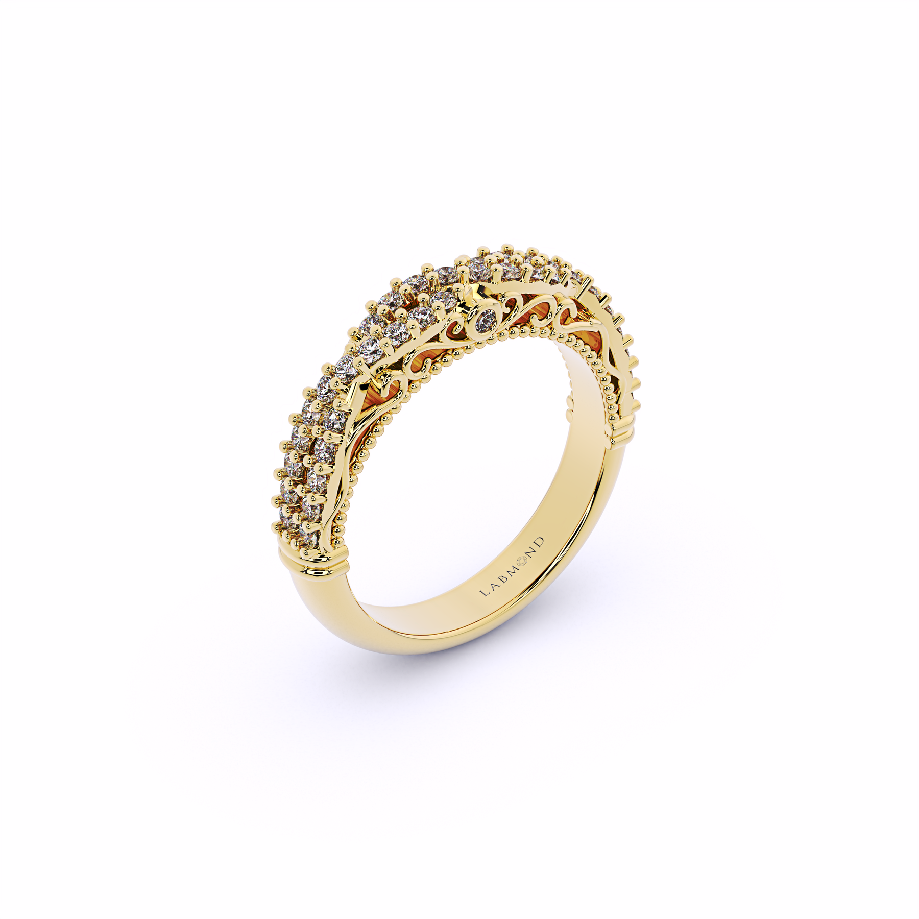 VALENCIA Vintage-Inspired Diamond Matching Band