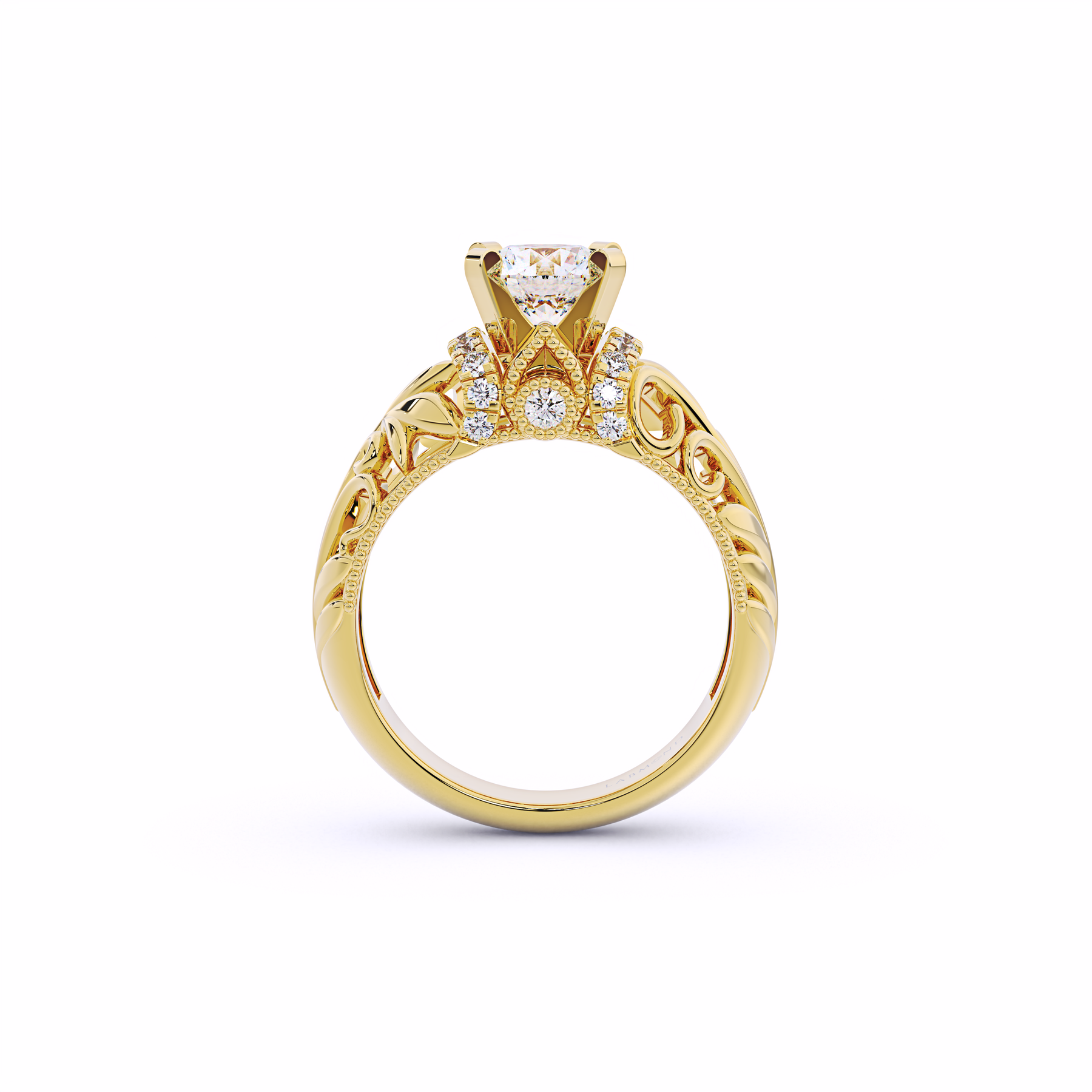 VINTAGE Flora Diamond Engagement Ring